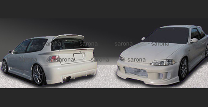 Custom Honda Civic Body Kit  Coupe (1992 - 1995) - $990.00 (Manufacturer Sarona, Part #HD-021-KT)
